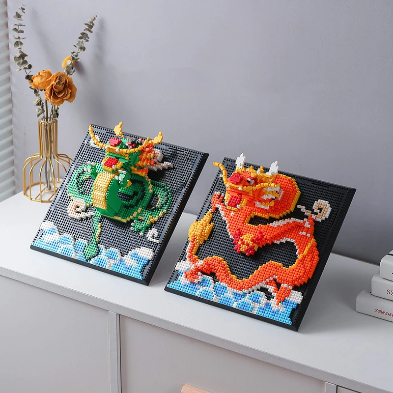 Bloques 3D animales para niños: rompecabezas decorativo dragón elefante - imagen 4