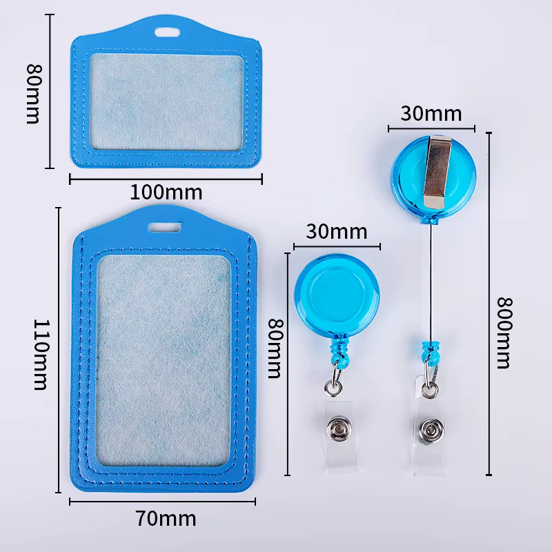 Porta identificaciones vertical con cordón y funda para tarjetas - imagen 3