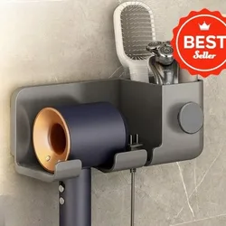 LIUSHADUOLA Soporte de pared para secador de pelo sin perforar