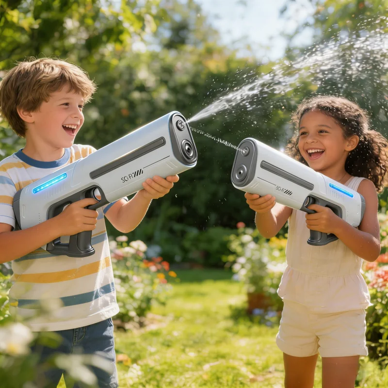Pistola de juguete para niños con disparos divertidos
