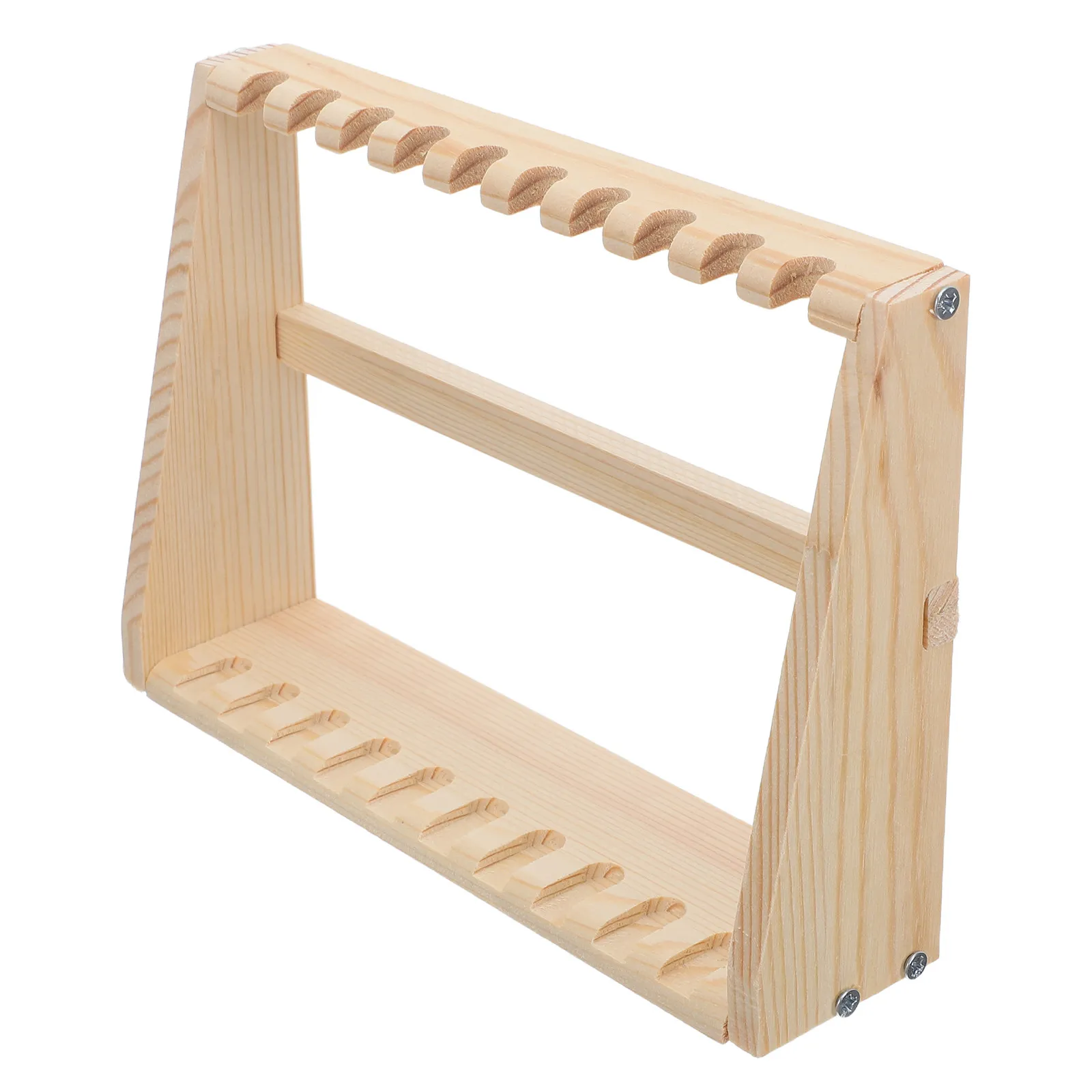 Soporte para exhibición de espadas madera artesanal escritorio estable - imagen 3