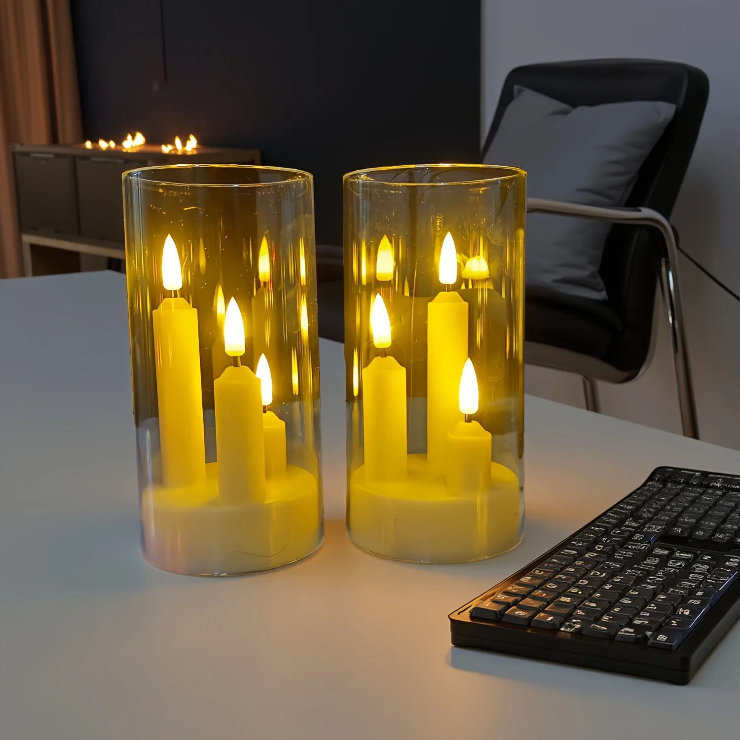 Velas LED sin llama con pantalla acrílica para hogar y eventos - imagen 5