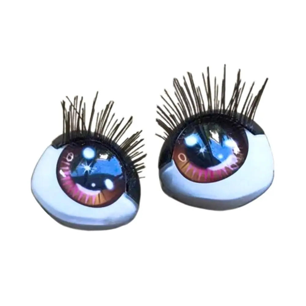 Ojos de seguridad para muñeca con pestañas arcoíris – Amigurumi - imagen 4