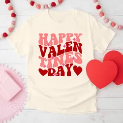 Camiseta infantil de manga corta retro con estampado de San Valentín