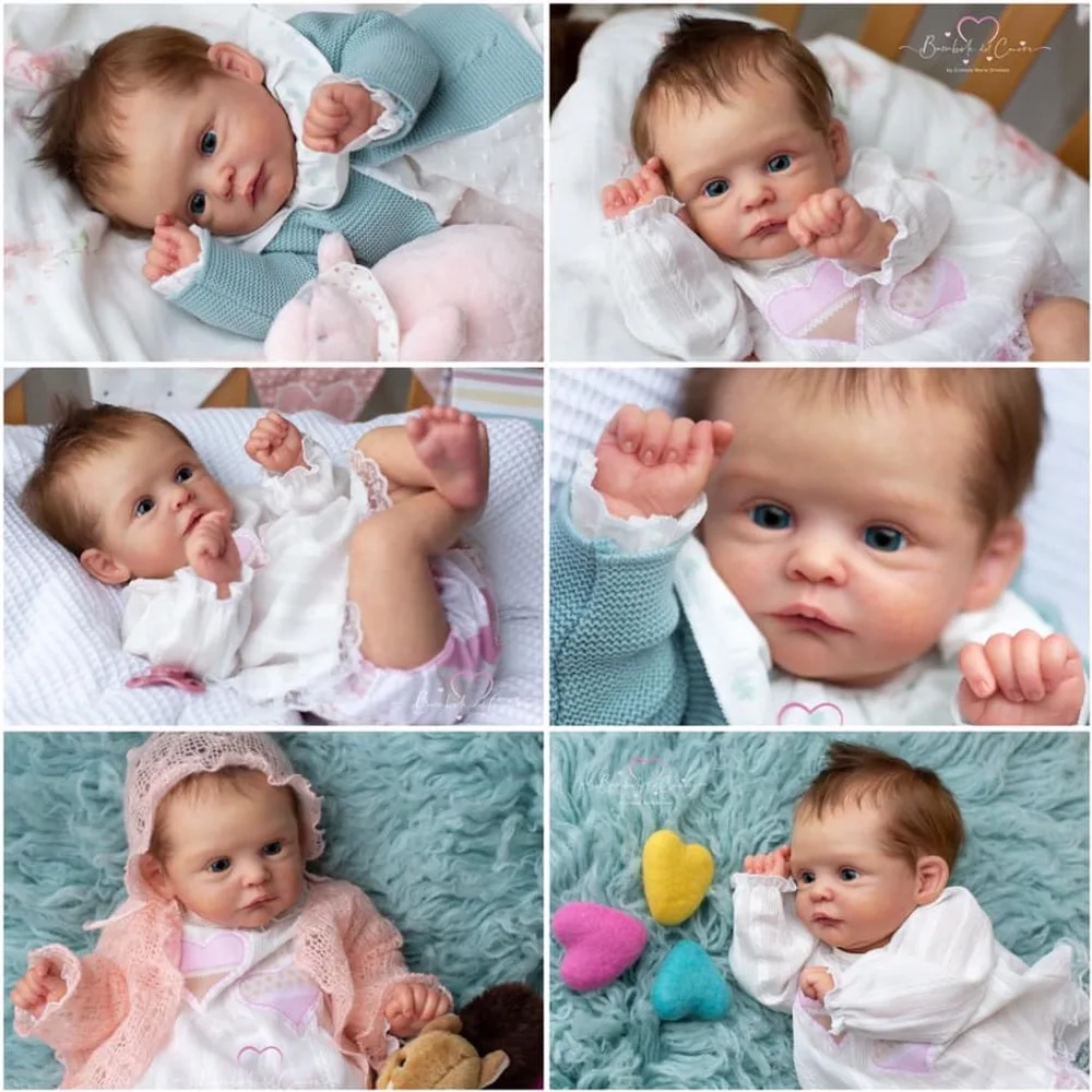 Muñeco bebé Reborn Joleen de vinilo sin pintar realista - imagen 4
