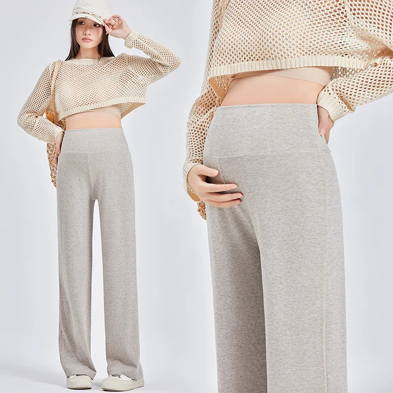 Pantalones premamá de pierna ancha con efecto adelgazante - imagen 3