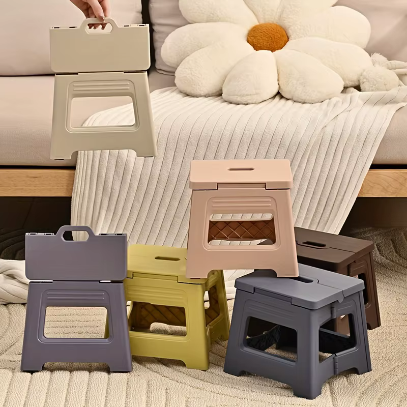 Taburete plegable infantil portátil para niños de plástico duradero