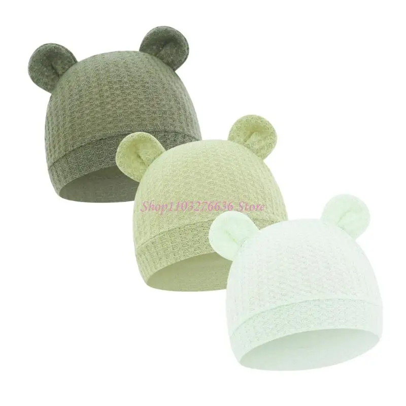 Gorros R6FD elásticos para recién nacidos de punto gofre - imagen 2