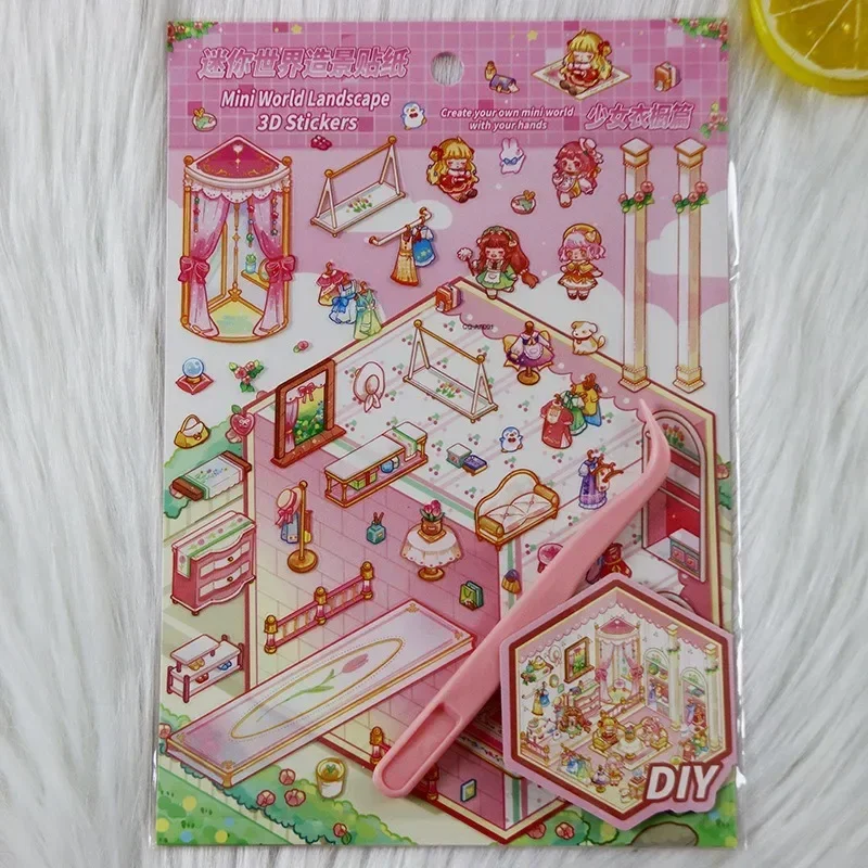 Pegatinas infantiles 3D para manualidades y scrapbooking creativas