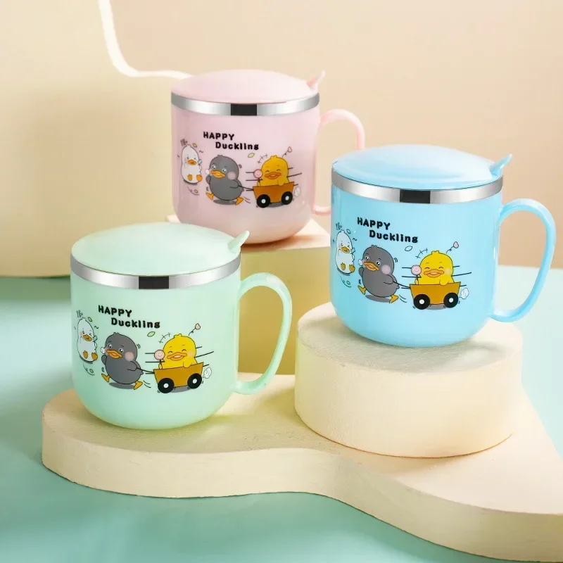 Taza de agua infantil con conejo animado y pajita de acero inoxidable - imagen 4