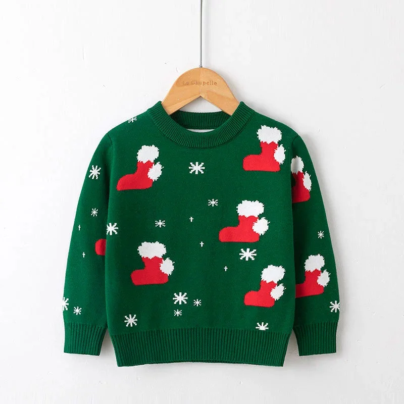 Jersey navideño infantil con dibujos animados – Muy calentito