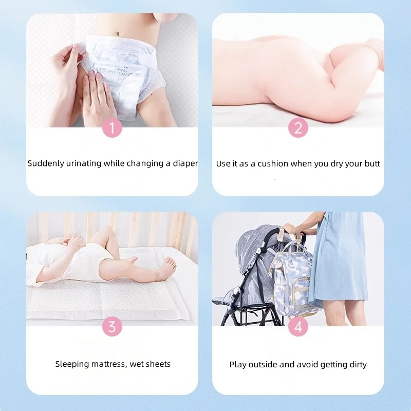 Almohadilla desechable para pañales de bebé impermeable y transpirable - imagen 5