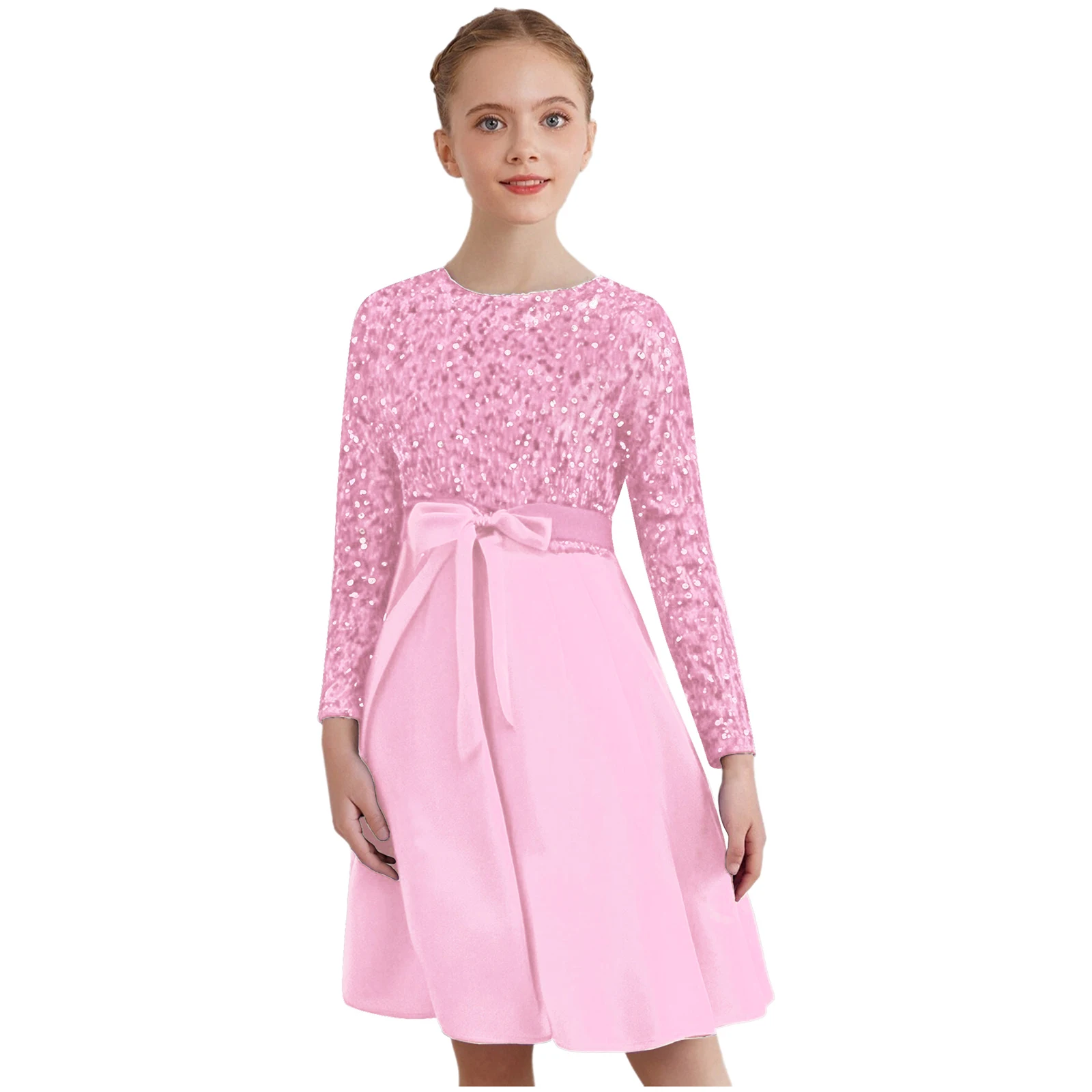 Vista trasera del vestido para niñas