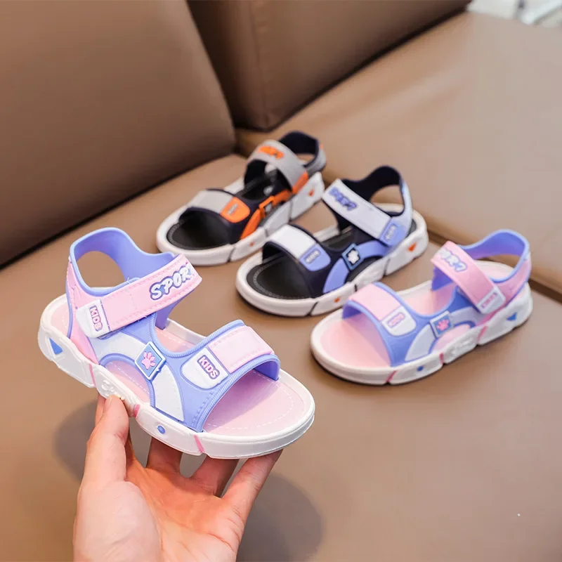 Sandalias infantiles antideslizantes de suela blanda con dibujos - imagen 4