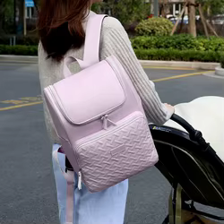Bolsa de pañales impermeable con compartimentos seco-húmedo