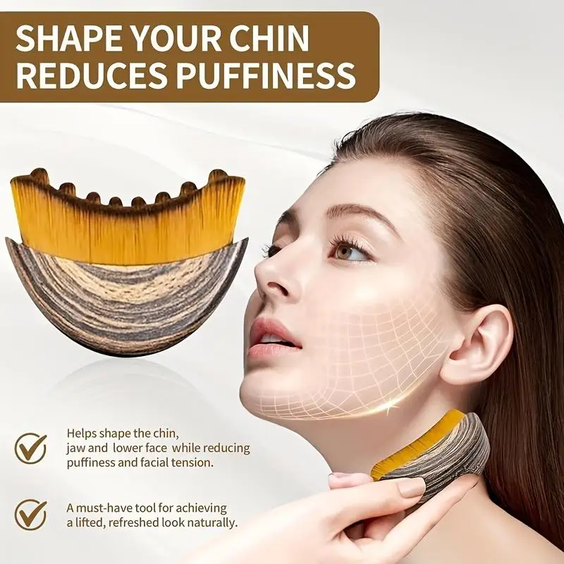 Cepillo masaje linfático Gua Sha para contorno de ojos y cuello