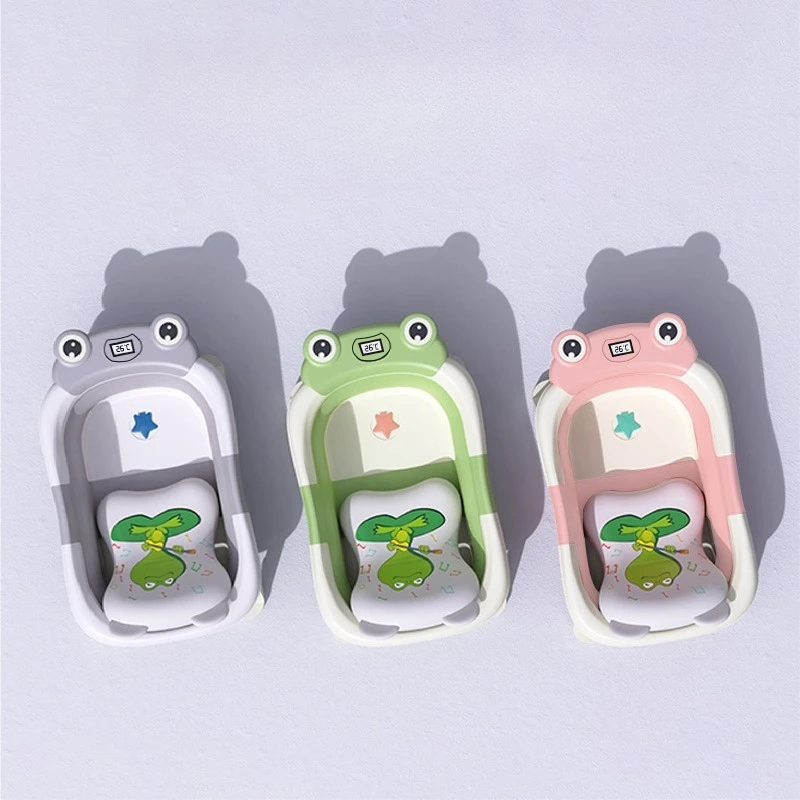 Bañera plegable para bebés con sensor de temperatura inteligente