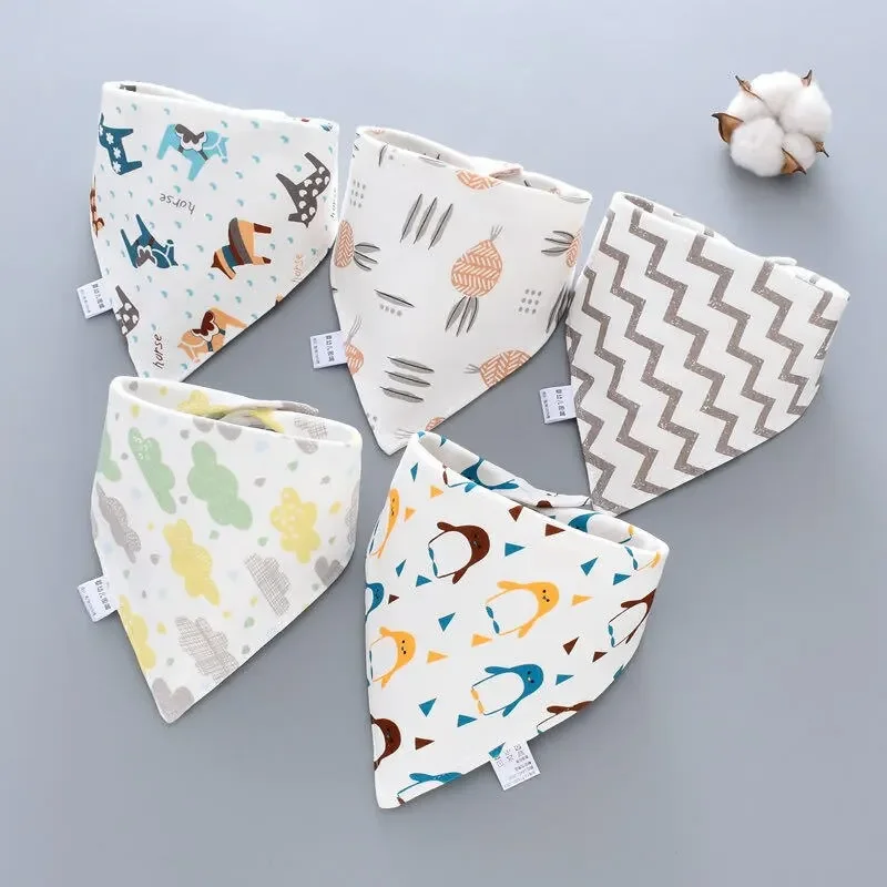 Babero bandana impermeable de algodón suave para bebé - imagen 4