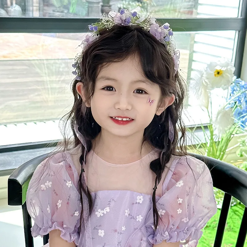 Corona de encaje para niña – Accesorio de pelo para boda - imagen 2