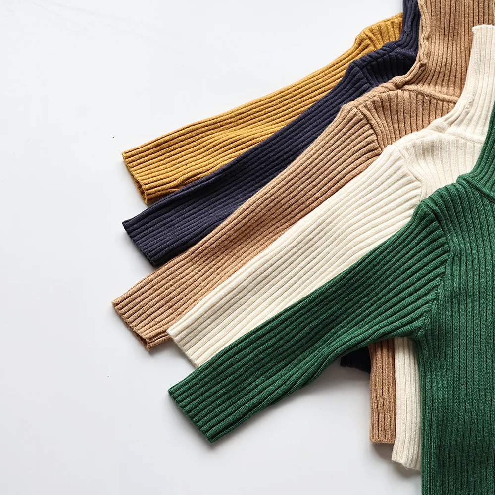 Suéter de cuello alto liso para niños y niñas - imagen 5