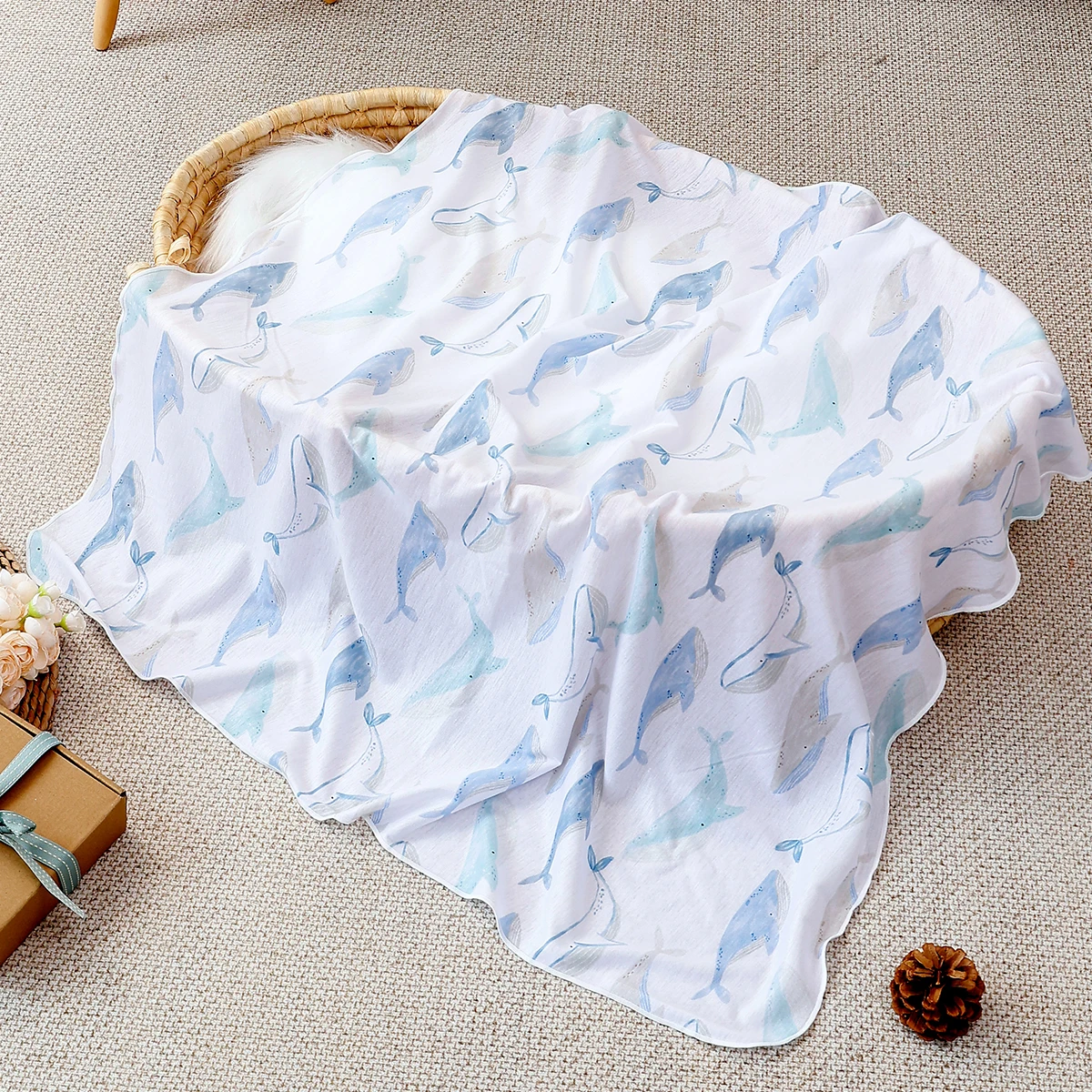 Manta envolvente Kangobaby 85x85 cm desplegada