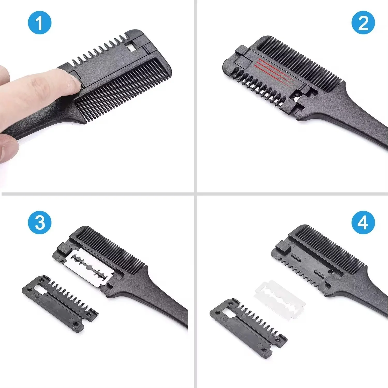 Peine de doble desbaste para cortar el pelo, estilo clásico - imagen 5
