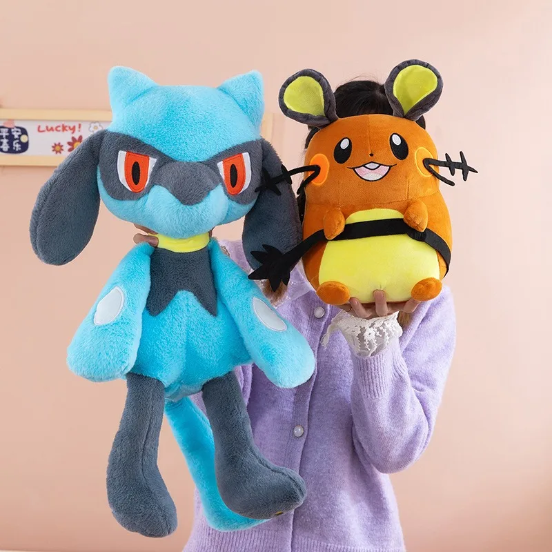 Peluche Pokémon Riolu y Dedenne de gran tamaño, suave y decorativo - imagen 2