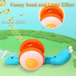 Andador luminoso de caracol con cuerda para arrastrar y caminar