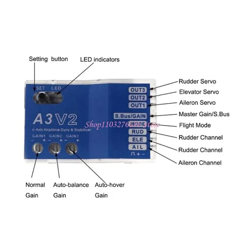 Mini giroscopio auxiliar para aviones R6FD