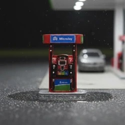 Bomba de gasolina en miniatura para dioramas de carretera y tráfico