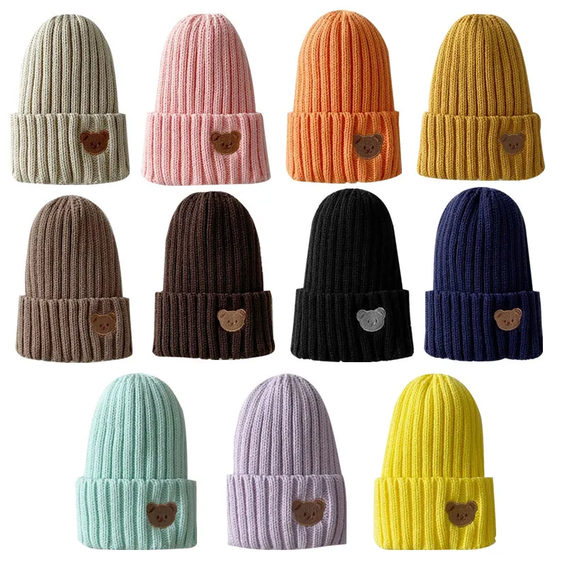 Gorro bebé oso bordado frontal