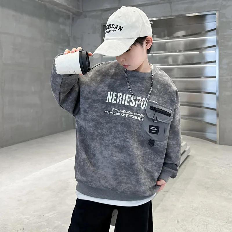 Sudadera de niño de cuello redondo cálida para otoño - imagen 3