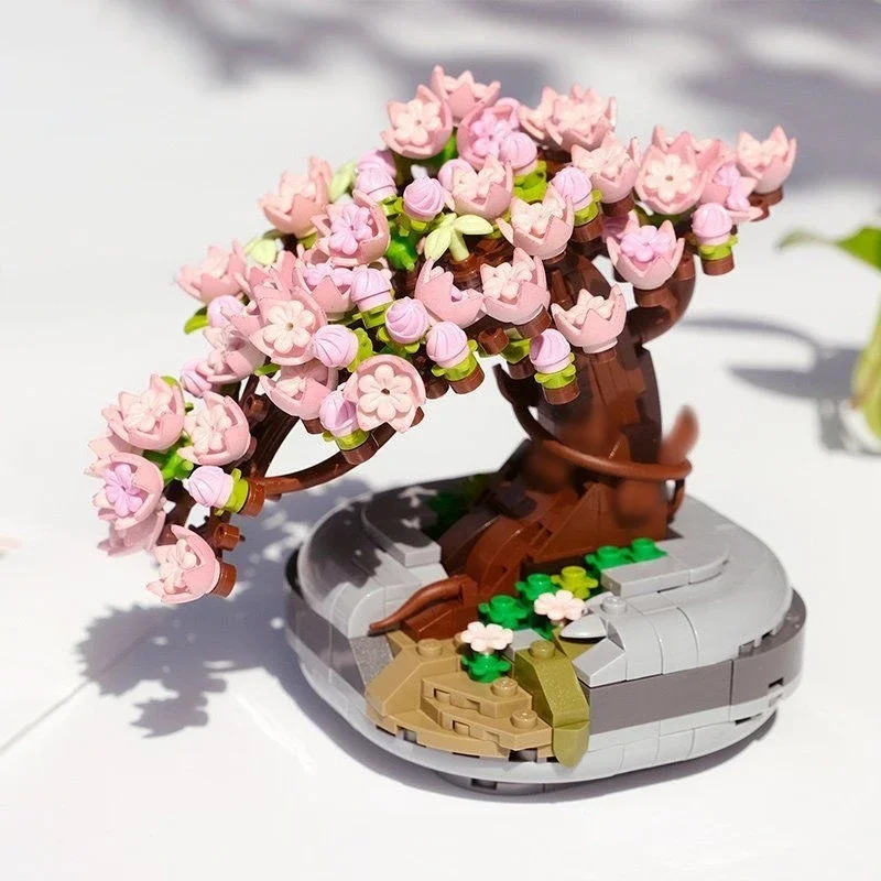 Bloques de construcción Micro Cherry Tree bonsái y suculentas - imagen 3