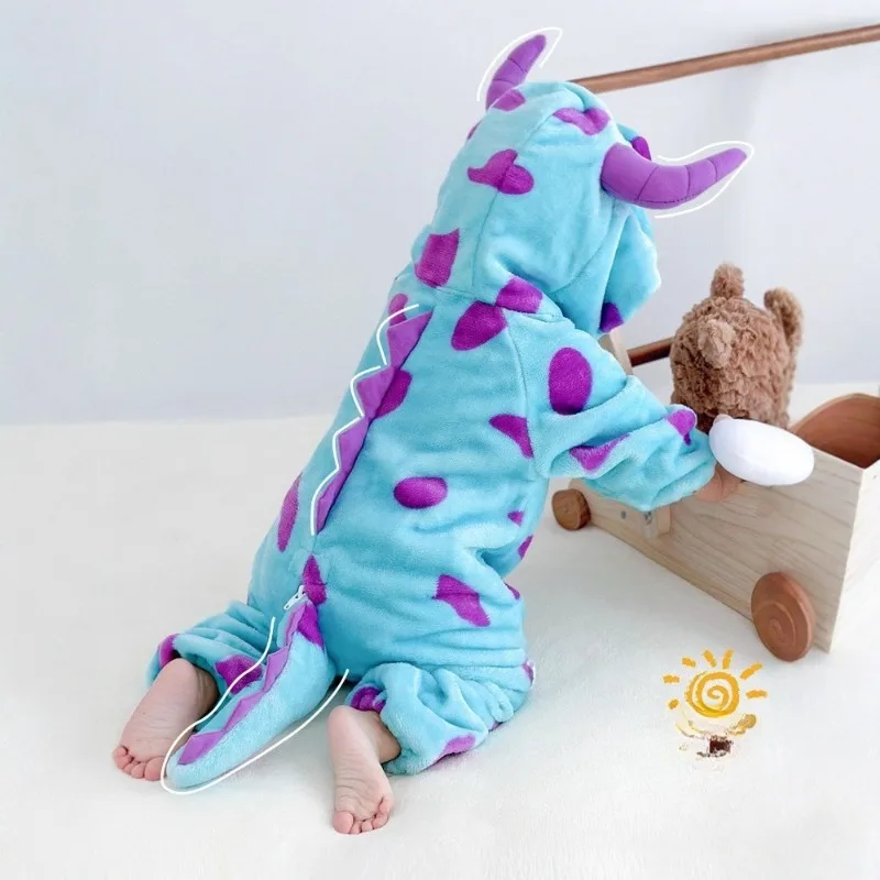 Mono de franela cálida y suave para recién nacido – Pijama de hogar - imagen 4