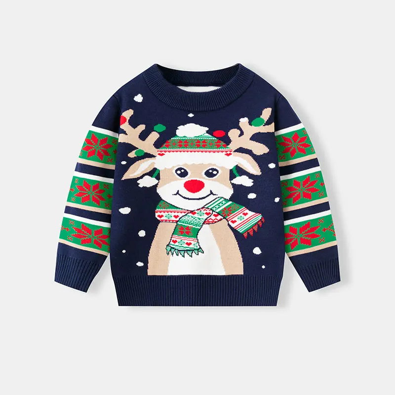 Jersey de Navidad infantil de manga larga con dibujo