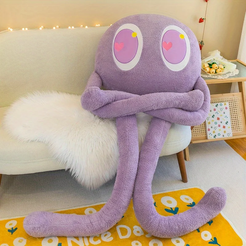 Peluche de pulpo suave y realista para decoración de cuarto