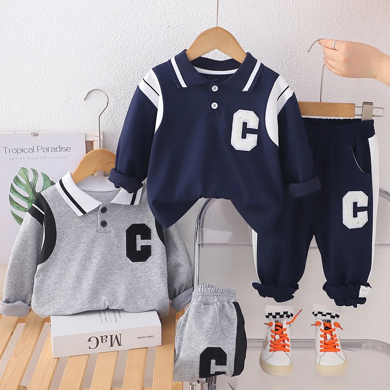 Conjunto bebé primavera y otoño: camiseta manga larga y pantalón - imagen 3