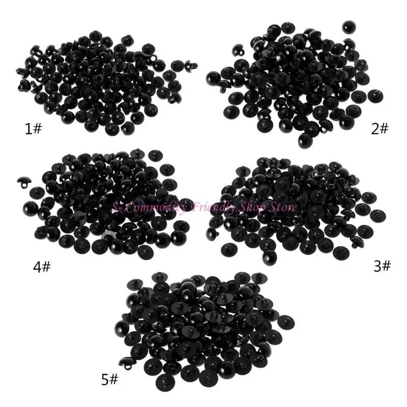 Botones de vástago negros para manualidades