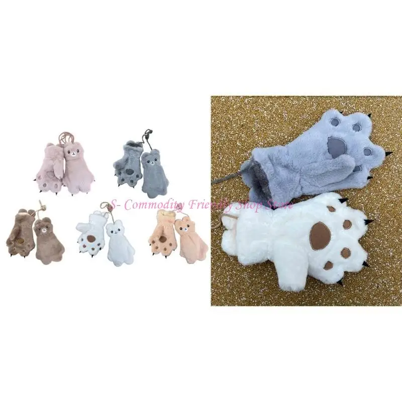 Guantes infantiles cálidos con dedos para niños – dibujo de oso - imagen 5