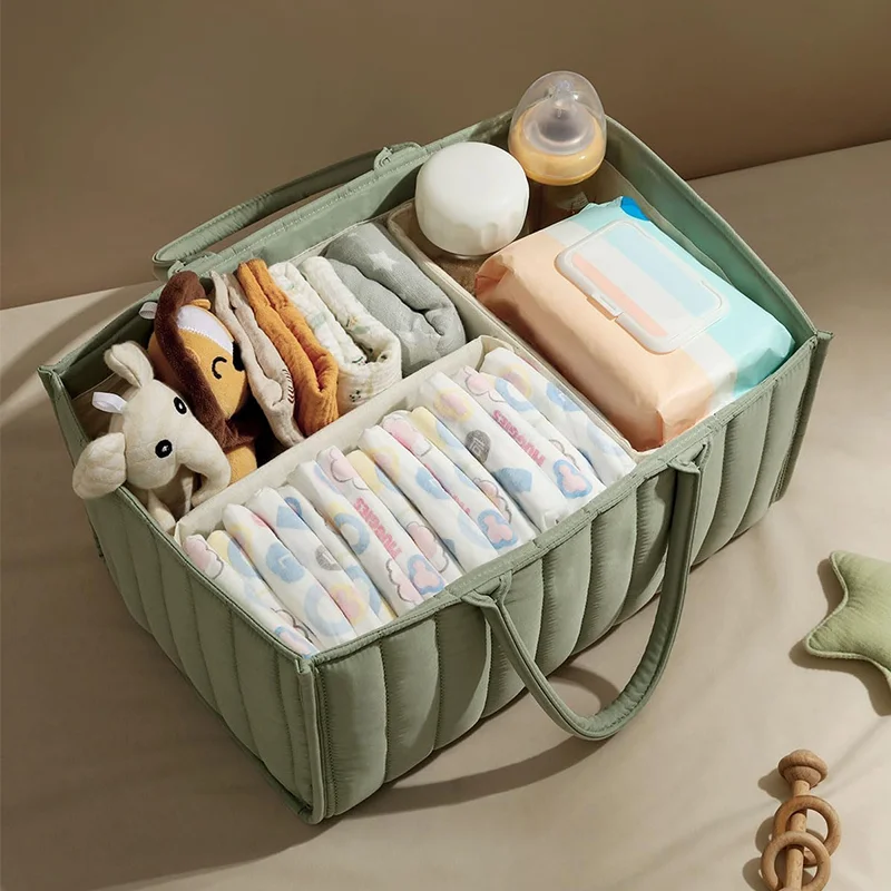 Bolsa organizadora de pañales para bebé portátil con gran capacidad - imagen 4