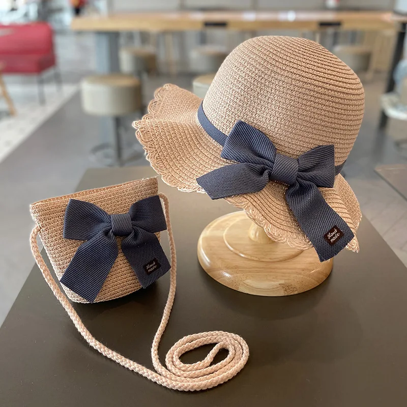 Sombrero de paja para niña con lazo de encaje - imagen 5