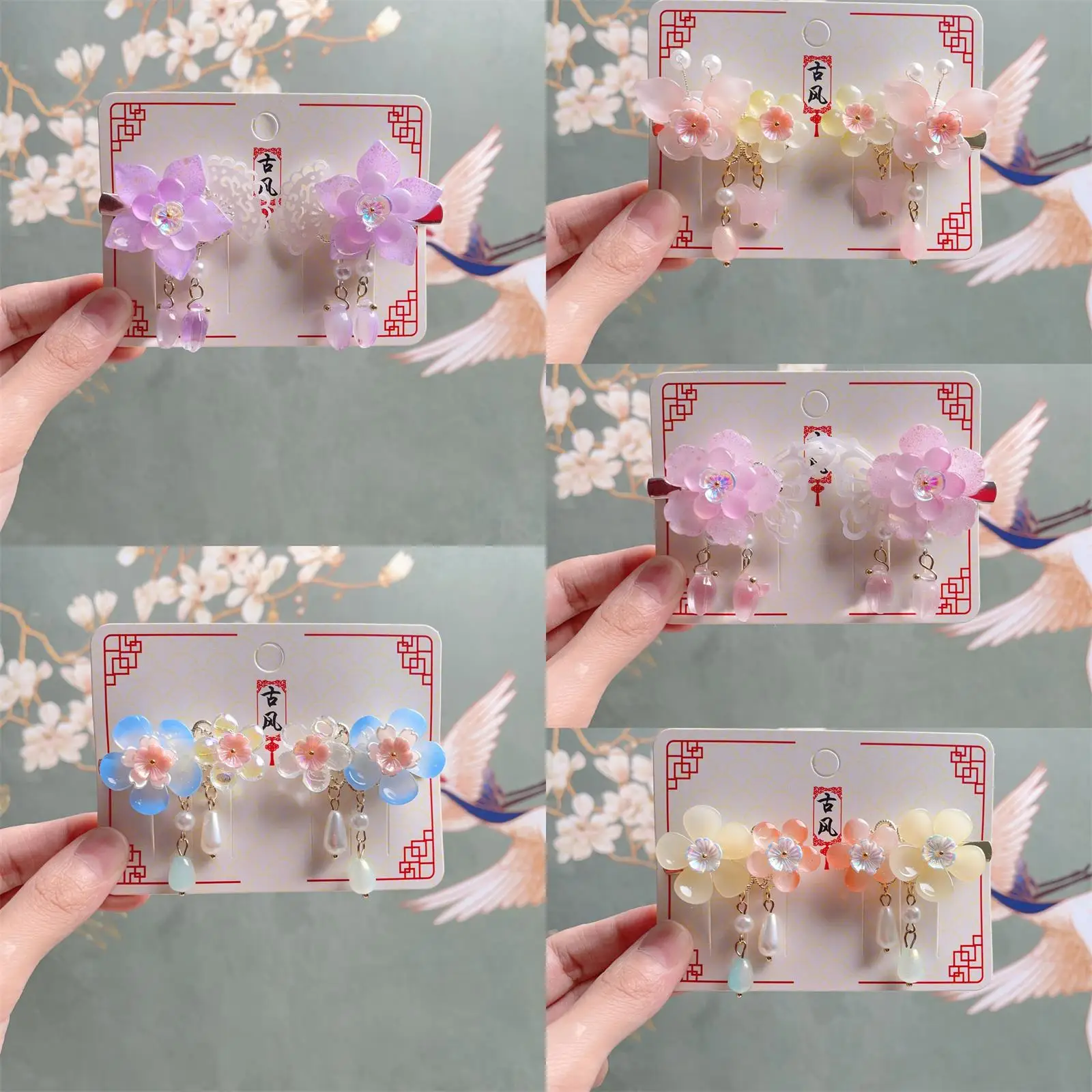 Horquilla para niña estilo Hanfu con flecos – Tocado princesa hada - imagen 3