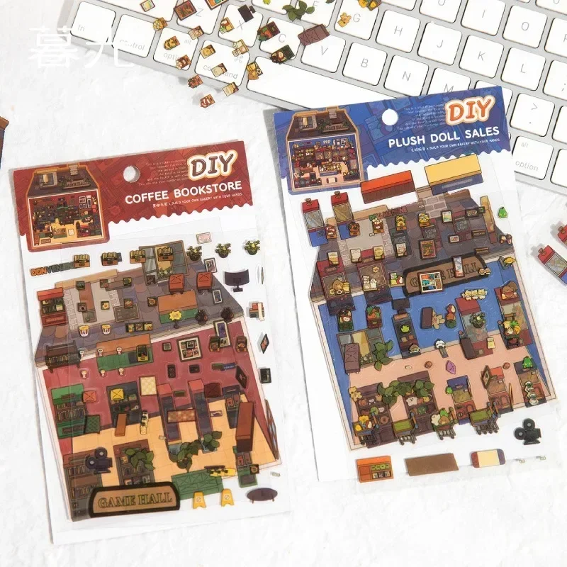 Pegatinas 3D de paisaje miniatura para juegos acogedores - imagen 5