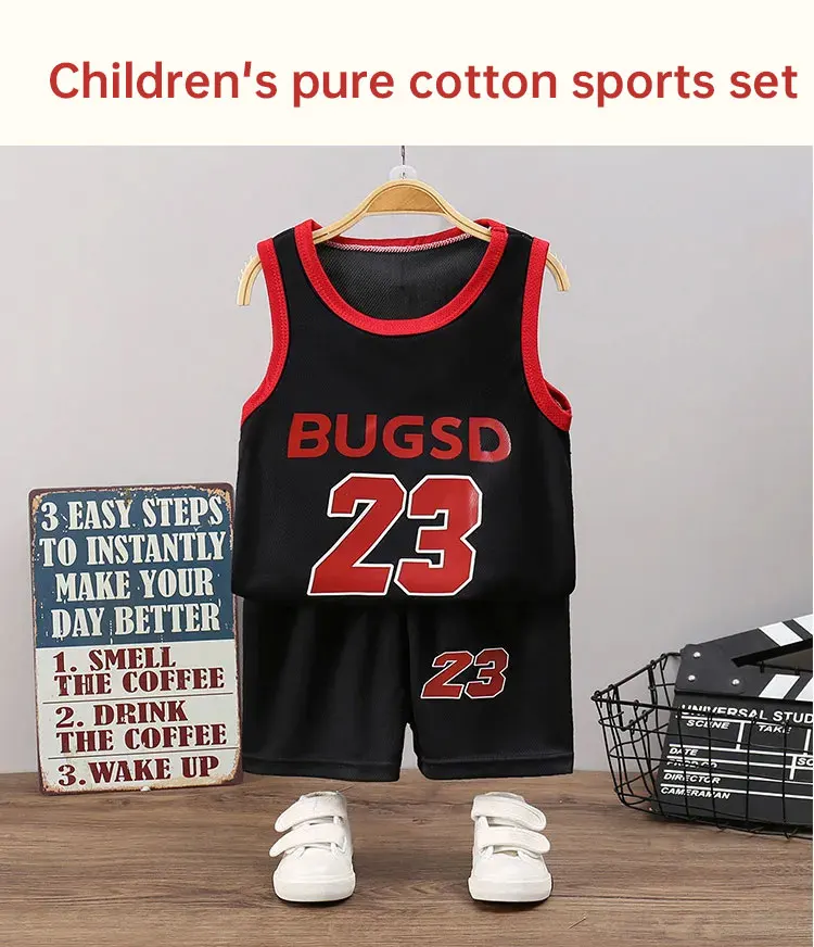 Camiseta sin mangas y shorts de secado rápido para niño