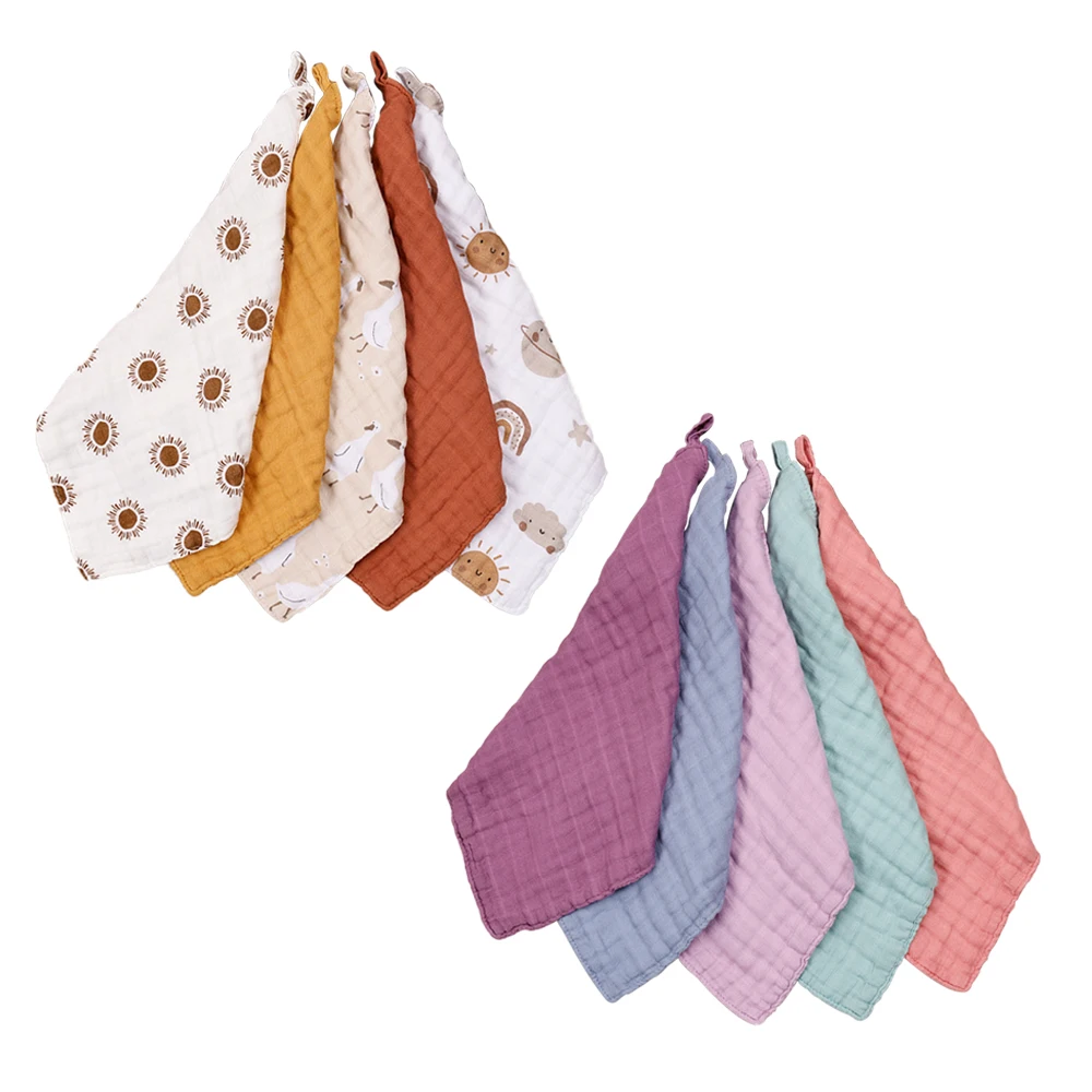 Paño para eructos HappyFlute de algodón estampado neutro - imagen 4