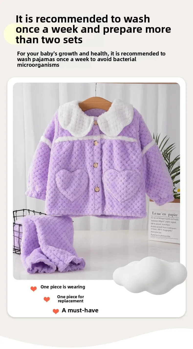 Detalle del pijama infantil de franela