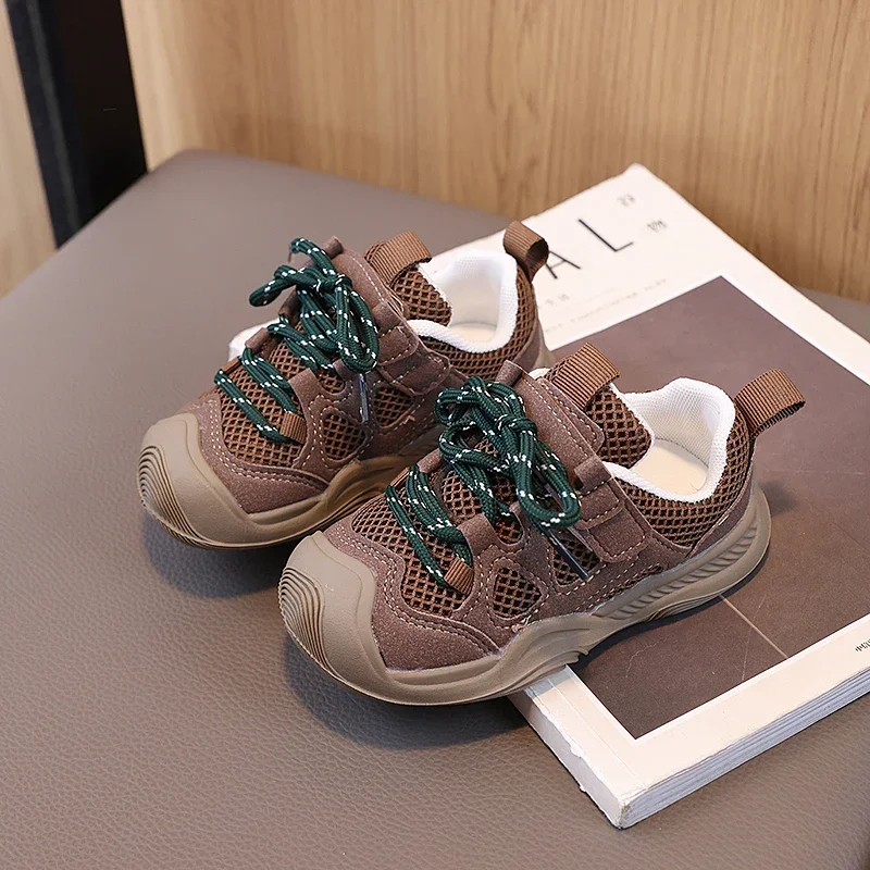 Zapatillas infantiles antideslizantes de suela suave y malla - imagen 5