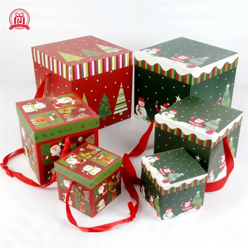 Cajas de regalo plegables personalizadas para Navidad infantil - imagen 3