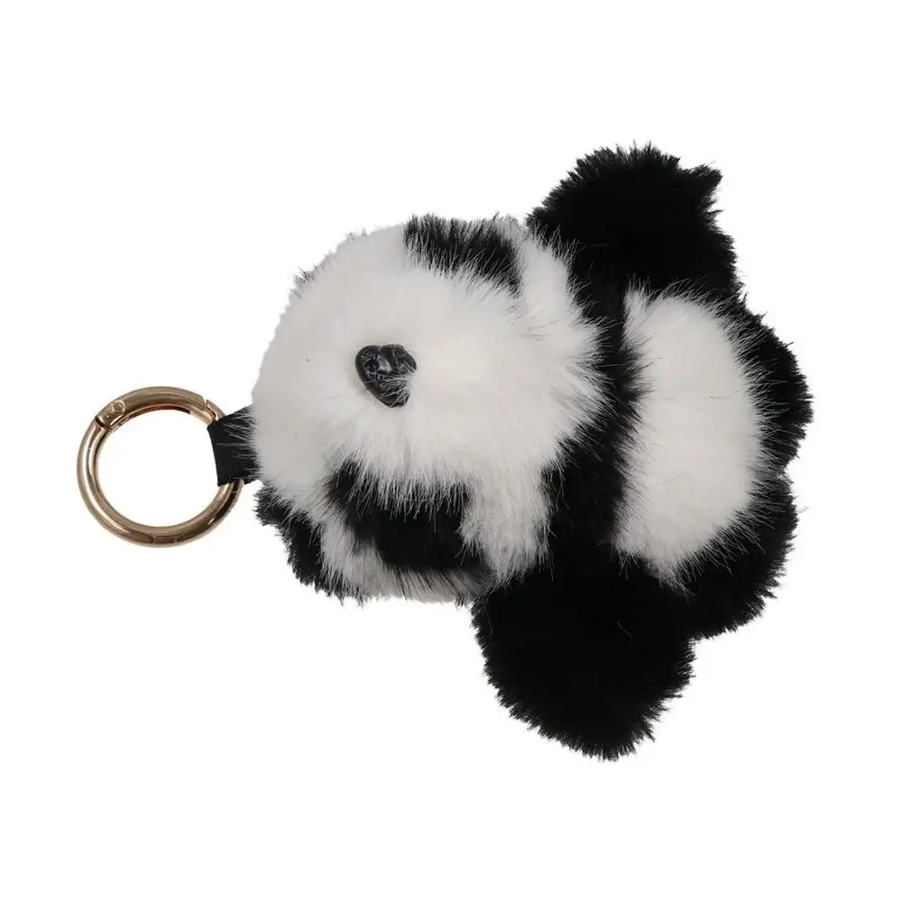 Llavero de pelo imitación piel de visón con panda para bolso - imagen 3