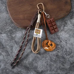 Colgante para bolso trenzado con cuerda y llavero infantil adorable